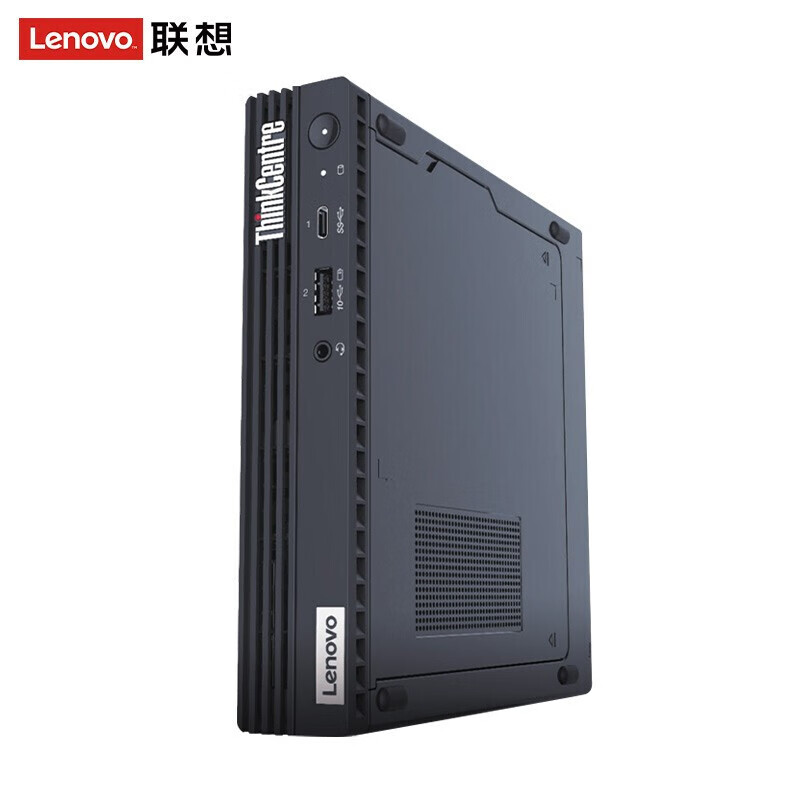 Lenovo 联想 ThinkCentre M730q 台式机 黑色（酷睿i3-10100T、核芯显卡、4GB、128GB SSD）