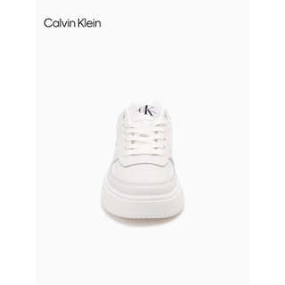 Calvin Klein【】 Jeans24春夏女撞色鞋尾压印厚底小白鞋YW01410 01W-月光白/太空黑 38