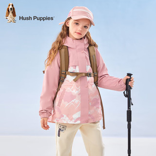 暇步士（Hush Puppies）童装女童羽绒服2023冬装儿童羽绒服保暖可拆卸三防科技面料 雾蓝紫 130cm