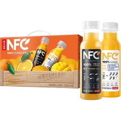 农夫山泉 100%NFC果汁300ml*12瓶  （NFC橙汁*6+NFC芒果混合汁*6）