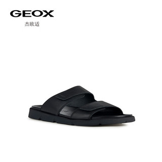 GEOX杰欧适男鞋2024春夏日常休闲凉鞋可外穿沙滩拖鞋U35BGB 黑色C9999 39