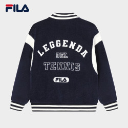 移动端fila斐乐官方男士针织外套2023冬仿羊羔绒棒球服