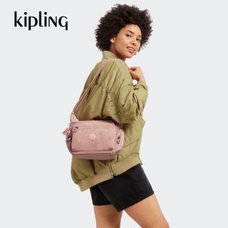 kipling 凯普林 女款轻便帆布包新款户外休闲斜挎包百纳牛角包|GABBIE系列