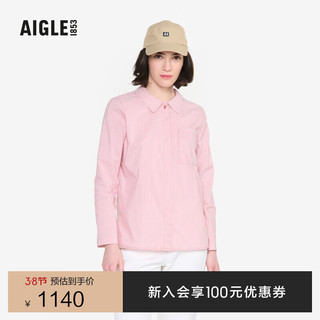 AIGLE 艾高 长袖衬衫2024年春夏DFT速干吸湿排汗COOLMAX凉爽女 红木色 AT634 42(175/96A)