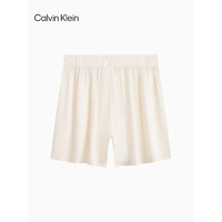 Calvin Klein内衣24春夏女士简约布标松紧腰休闲家居短裤睡裤QS7115 F32-玛瑙白 M