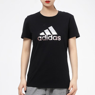 adidas 阿迪达斯 运动休闲圆领T恤女 GP0685