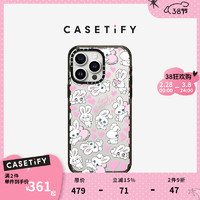 CASETIFY  爱心小兔手机壳 适用于iPhone15/14/13/Pro/Max 透明黑框 iPhone 15