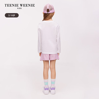 Teenie Weenie Kids小熊童装24春夏女童长袖元气百搭针织衫 象牙白 150cm