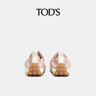 TOD'S【】2024春夏女士皮革拼色运动鞋平底鞋休闲鞋女鞋 粉/白色 35.5