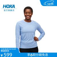 HOKA ONE ONE 女款春夏专业跑步长袖T恤 AIROLITE RUN LONG SLEEVE 幻景蓝 S