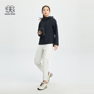 KOLON SPORT/可隆软壳夹克 女子户外运动休闲TECHSHELL防风防泼水外套 LKJK4SN144-BK 黑色 170/L