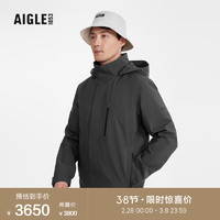 AIGLE艾高夹克冲锋衣2024年春夏GORE-TEX防风防雨透汽外套男 碳纤灰 AW391 XXL(190/104A)