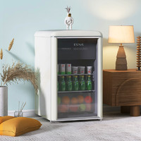 EUNA 优诺 SC-110R冰吧小聚冰吧冷藏饮料柜客厅小型复古冰箱办公室