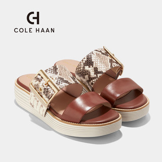 colehaan/歌涵 女士凉鞋 24年春夏厚底增高一字带凉拖鞋女W29421 米色/棕色-W29421 3