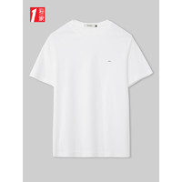 海一家简约质感时尚短T2024年夏季舒适全棉圆领男士短袖T恤 米白（净色）01 190/108A