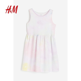 H&M 童装女童圆领印花粉色