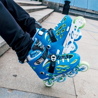 乐秀（ROADSHOW） 乐秀RX2轮滑鞋儿童男女童溜冰鞋全套装直排轮可调节旱冰鞋滑冰鞋 锁轮款蓝绿海龟3D套装【送礼包】 32-35（适合4-8岁）