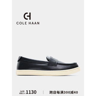 移动端、京东百亿补贴：COLE HAAN 歌涵 colehaan歌涵 男鞋乐福鞋24年春夏皮革一脚蹬单鞋乐福鞋男C38213 黑色-C38213