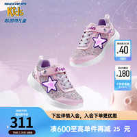 SKECHERS 斯凯奇 女童鞋闪灯鞋春秋4-12儿童运动鞋302310L