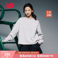 NEW BALANCE 24卫衣女款冬季休闲圆领运动长袖宽松套头衫 AG WT33532 S