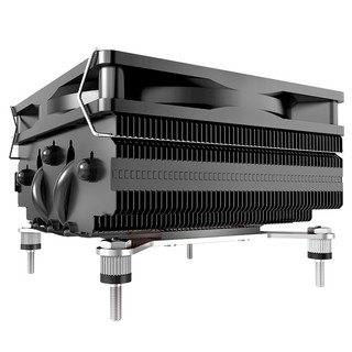 超频三降龙V53  CPU风冷散热器高度53mm ITX 5热管 铜底焊接支持1700\/AM4 V53黑色