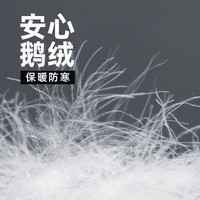 诺诗兰户外保暖羽绒服高蓬90防泼鹅绒男女连帽外套 青黛色-男 180