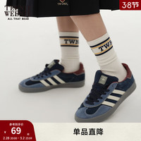 Teenie Weenie小熊2024年早春撞色条纹半筒袜运动袜时髦穿搭女 象牙白 FRE