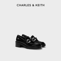 CHARLES & KEITH CHARLES&KEITH24;春季新款CK1-60580289英伦风一脚蹬粗跟乐福鞋女