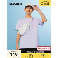 斯凯奇（Skechers）男女运动T恤L224U079 兰花紫色/01X5 XS