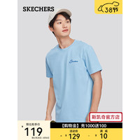 斯凯奇（Skechers）男女运动T恤L224U079 晴空蓝/016M XS