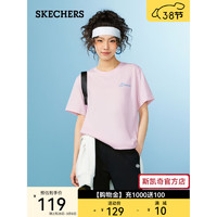 斯凯奇（Skechers）男女运动T恤L224U079 淡粉红色/03JG M