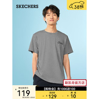 斯凯奇（Skechers）男女运动T恤L224U079 中花灰/004F L