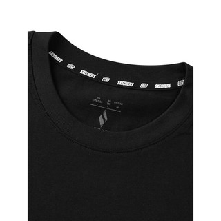 斯凯奇（Skechers）男女运动T恤L224U079 碳黑/0018 S