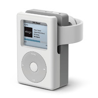 ELAGO 适用AppleWatch苹果手表s9充电支架复古iPod造型iwatch8充电底座 白灰色