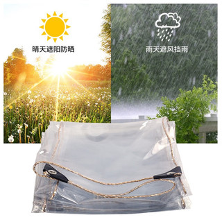 源兴（YUANXING）透明防雨布防水布篷布户外防雨防晒pvc塑料布雨布挡雨帘 1*1.5米