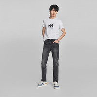 Lee 夏季凉凉裤标准直脚轻薄黑灰色休闲男牛仔裤