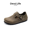 Devo 的沃 Life的沃软木鞋休闲时尚全包情侣款 牛皮