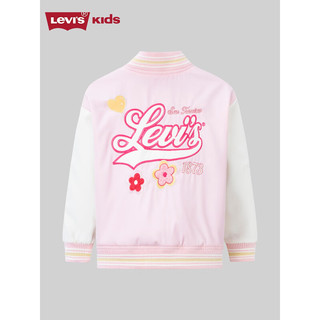 Levi's李维斯童装24春龙年女童夹克儿童双面穿棒球外套 超级红 150/68(M)