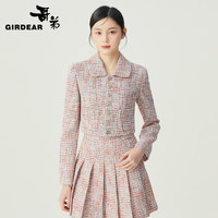 哥弟【GD】2024春季千金玛德琳精致气质短款小香风外套女1400773 玫瑰粉 S(2码)