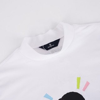 万星威（Munsingwear）高尔夫男士短袖T恤男装插画师系列运动休闲舒适透气短袖衫 WH00/白色 LL
