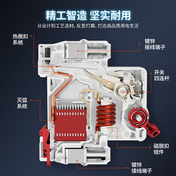 DELIXI 德力西 断路器空气开关家用小型电闸塑壳空开保护器短路总插座