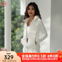 La Nikar冬季轻薄羽绒服女短款小个子修身白鸭绒保暖薄款时尚外套-S1296 白色 M