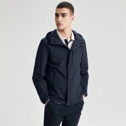 nautica诺帝卡男装春季时尚防轻溅水连帽全气候休闲夹克外套jo1398