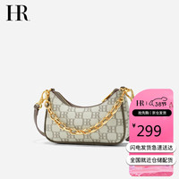 HR赫莲娜包包女包斜挎包女小包包链条包休闲百搭女士单肩包 浅灰色