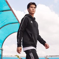 adidas 阿迪达斯 官方男装保暖加绒足球运动连帽长袖卫衣套头衫