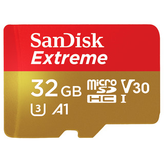 闪迪（SanDisk）micro SD 支持4K高速拍摄 TF手机存储卡 运动相机，迷你相机卡 100MB 32G