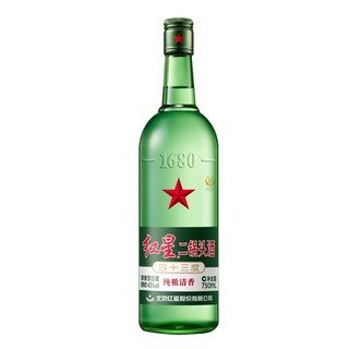 红星北京红星二锅头白酒 清香型 纯粮酿造 43%vol 750mL 6瓶 大二   箱装