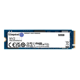 金士顿（Kingston）pcie4.0固态 兼容PCIe3.0 SSD固态硬盘 m2固态硬盘 台式机笔记本 固态硬盘M.2接口（NVMe协议）NV2 NV2-500G+M2移动硬盘盒