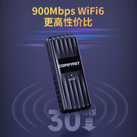 COMFAST 951AX wifi6无线网卡5g双频1800M千兆大功率台式机wifi接收器笔记本电脑外置usb电竞游戏无线网卡