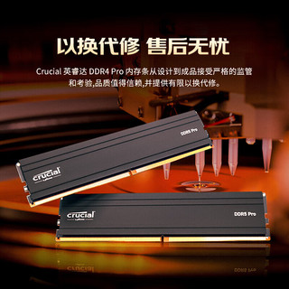 Crucial 英睿达美光台式机电脑内存条DDR4 DDR5 Pro 32G(16x2) 5600套装